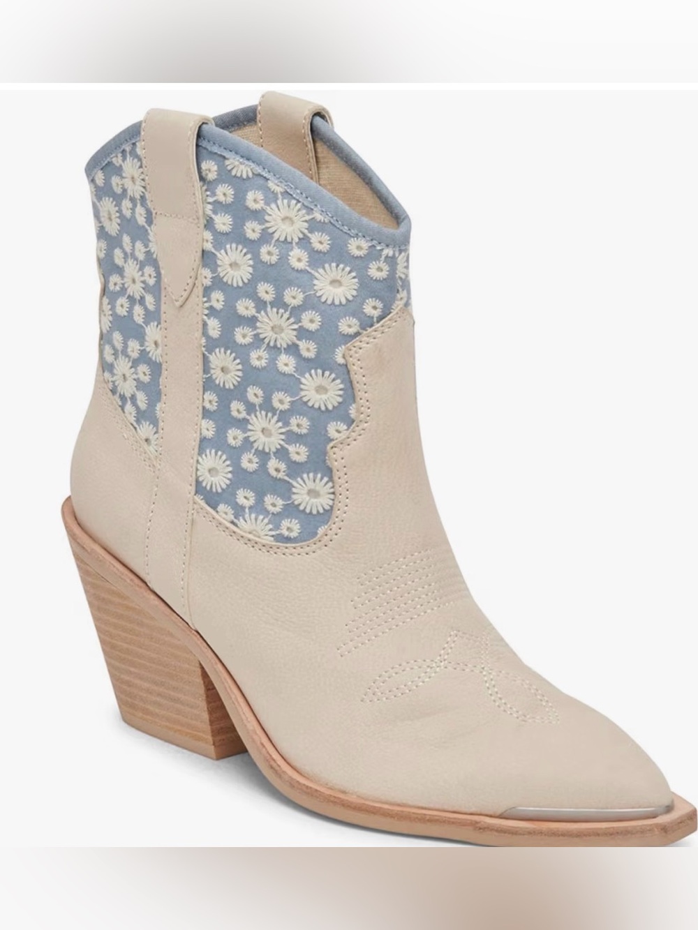 Dolce Vita Nashe women's Ankle Boot Sz 7.5 Color: Blue Floral Nubuck